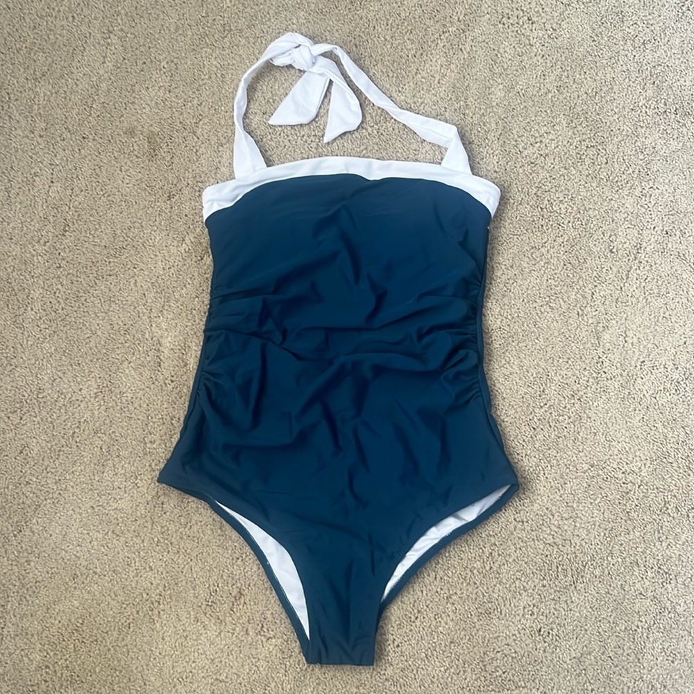 NWT Ruched One-Piece Swimsuit - Picture 8 of 15